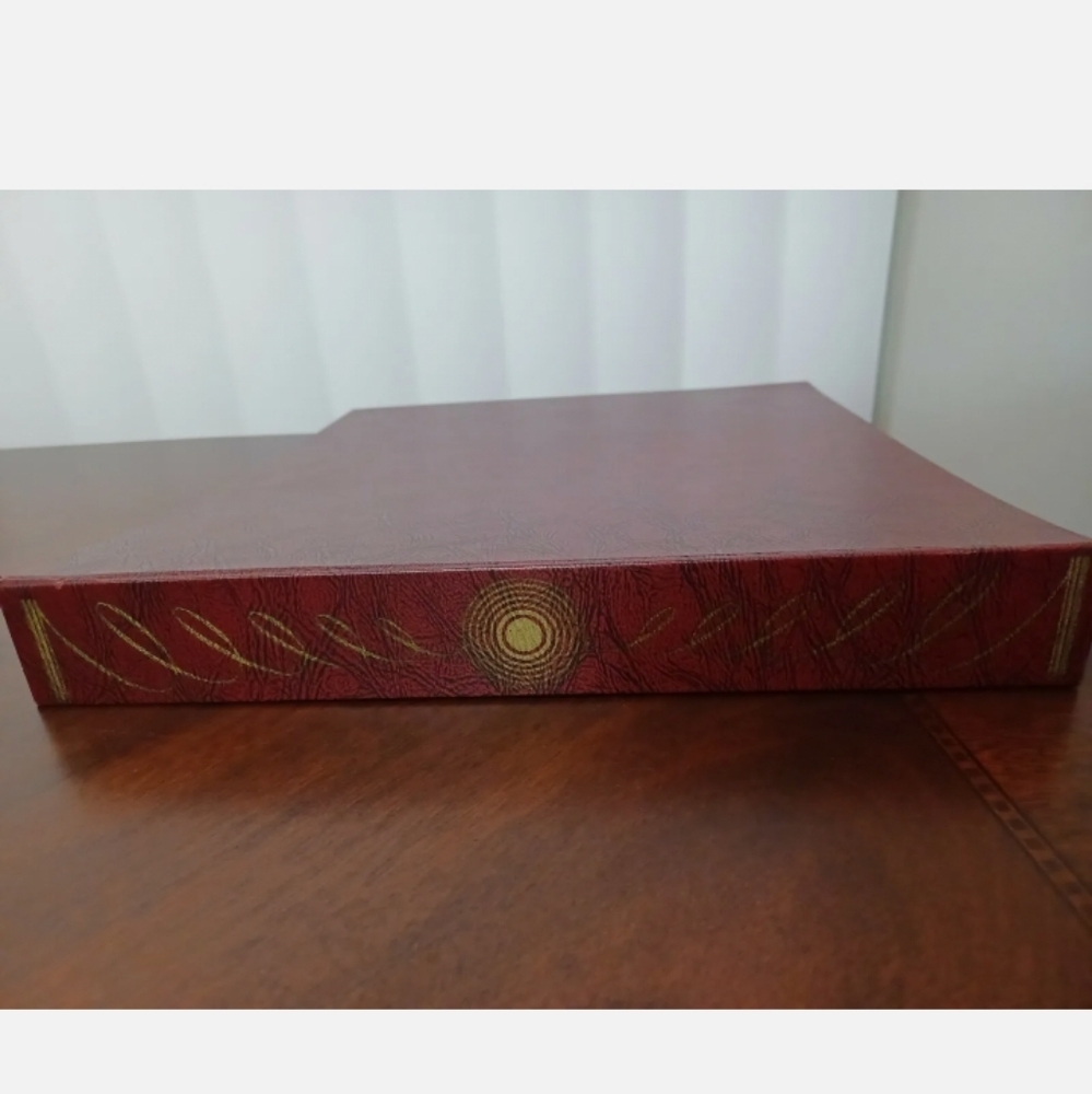 Red and Gold Vintage Unused Album vinyl Record Holder